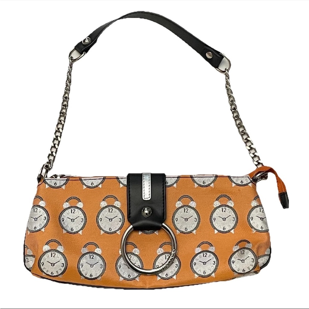 Rare Braccialini Alarm Clock/Time Small Orange Shoulder Bag Purse Made in ITALY